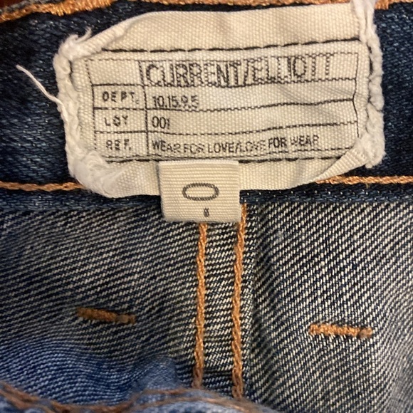 Current Elliott The Boyfriend Loved Destroy Sz 26 Low Rise Wide Leg Baggy - Picture 5 of 7